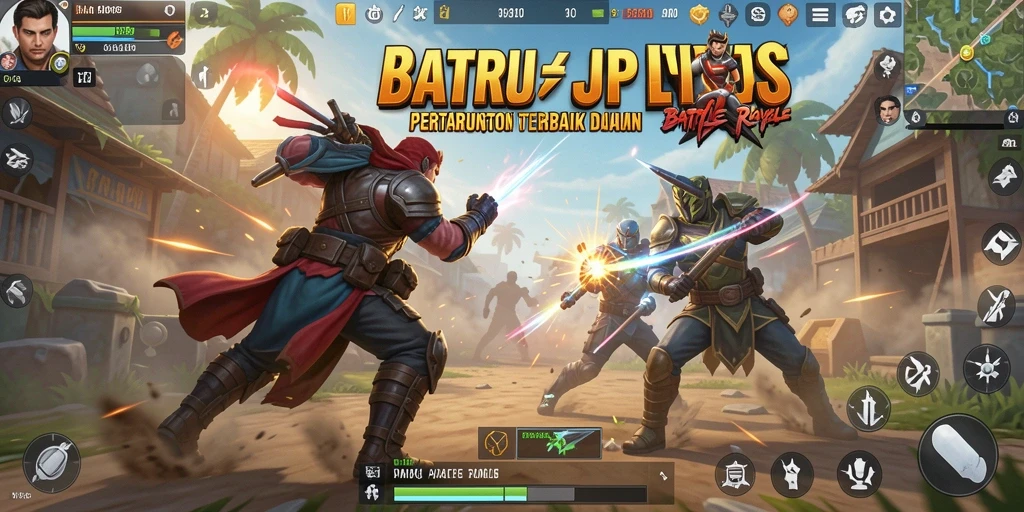 Tangkapan layar menampilkan aksi seru di arena Battle Royale.