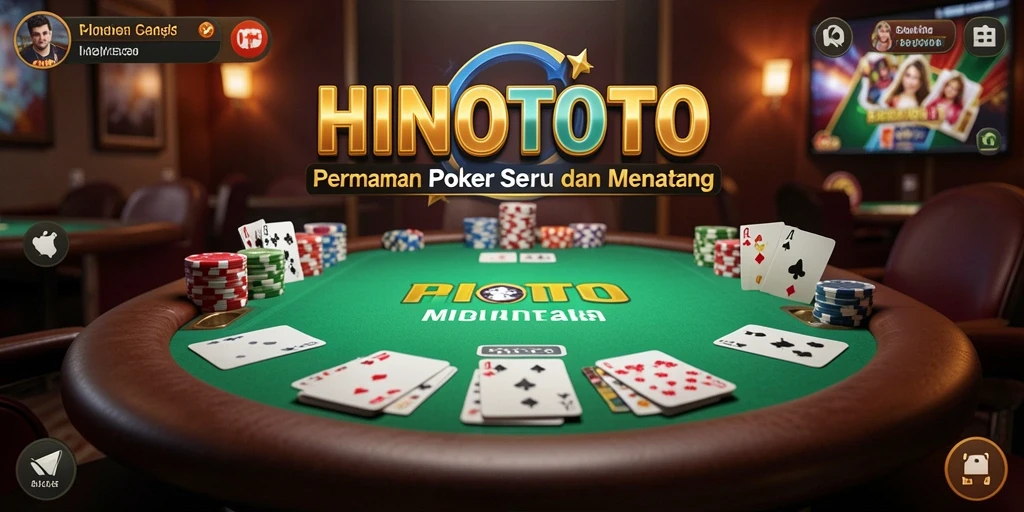 Tampilan menarik dari permainan Poker di HINOTOTO.