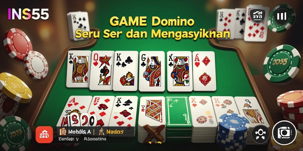 Tampilan permainan Domino yang menarik dan dinamis dari INS55.