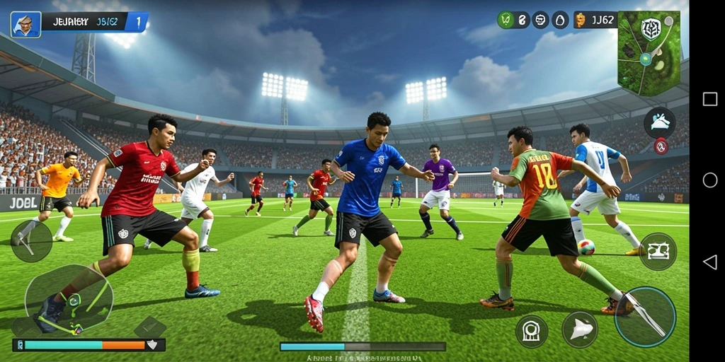 Screenshot permainan JJ62 dengan aksi olahraga yang seru.