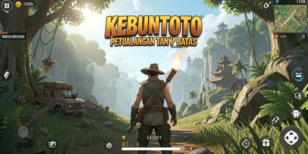 Screenshot KEBUNTOTO menampilkan dunia terbuka yang luas dan dinamis.