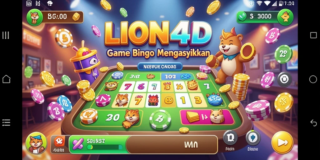 Tampilan gameplay menarik dari LION4D saat bermain Bingo.
