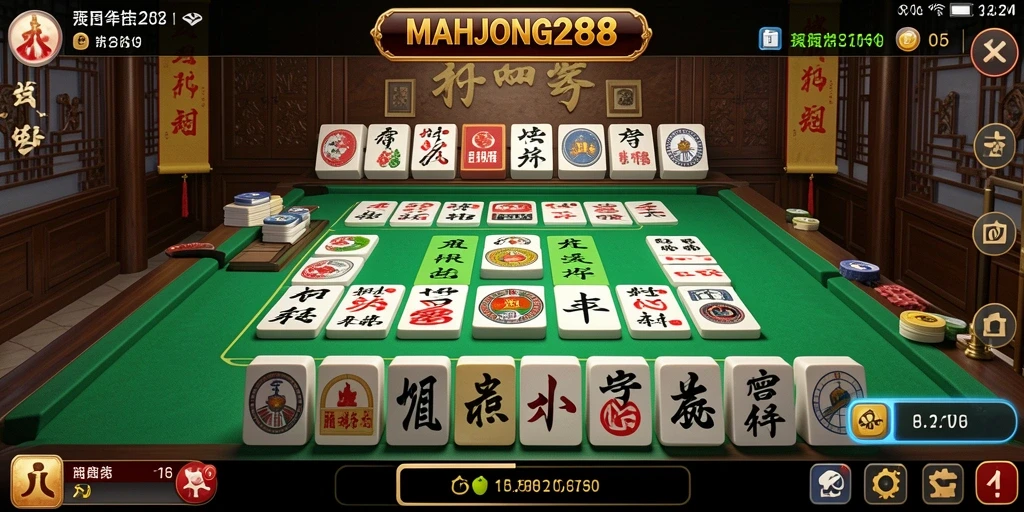Tampilan gameplay seru di MAHJONG288 dengan fitur Bingo menarik.