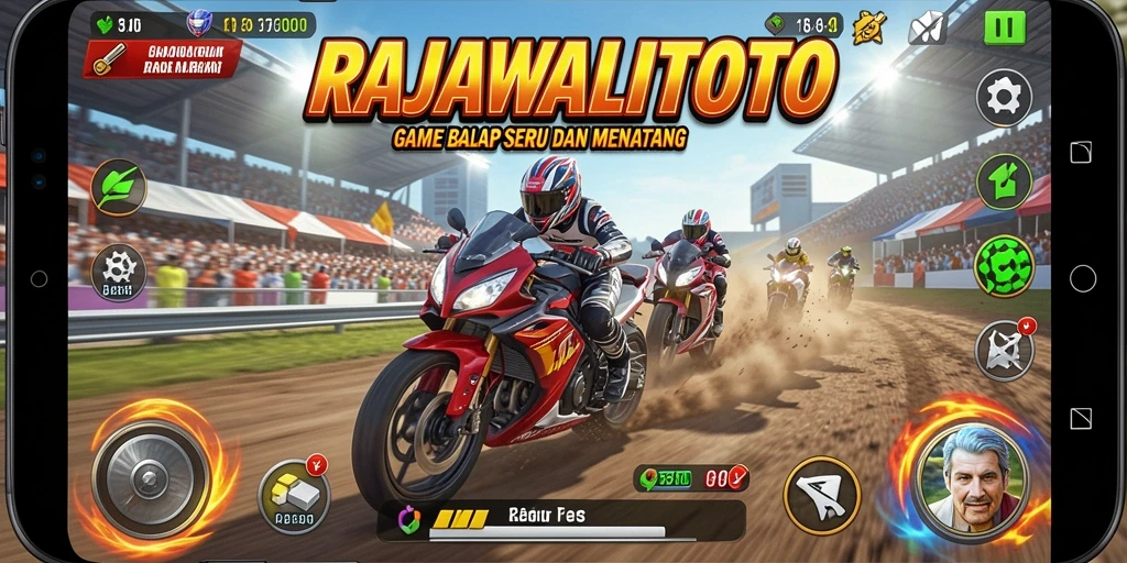 Gameplay seru dari RAJAWALITOTO yang menampilkan balapan mendebarkan.
