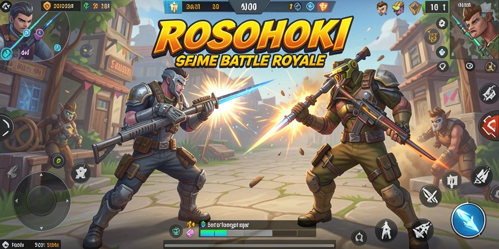Tampilan gameplay seru dalam pertarungan Battle Royale.