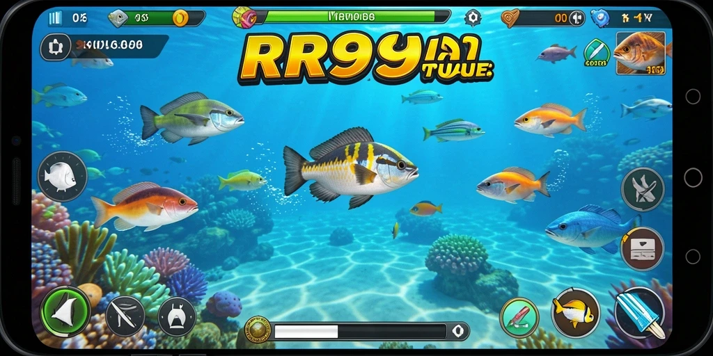 Tampilan gameplay menarik dalam game Tembak Ikan RR999.