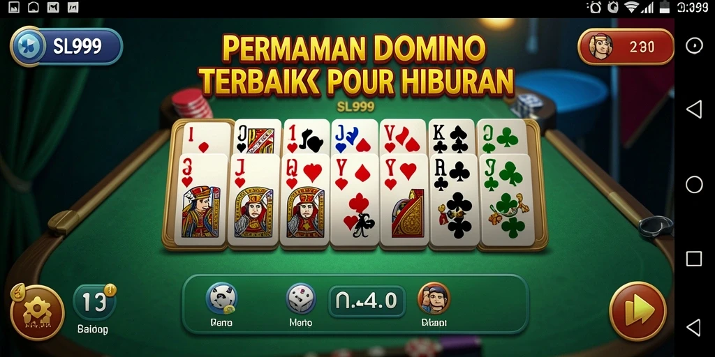 Tampilan utama gameplay domino yang seru dan interaktif.