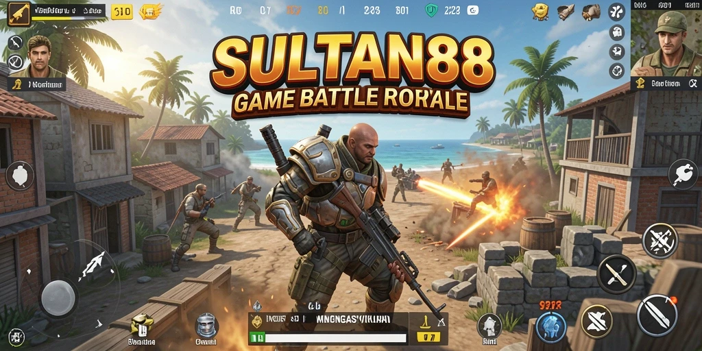 Tampilan gameplay SULTAN88 yang penuh aksi di arena Battle Royale.
