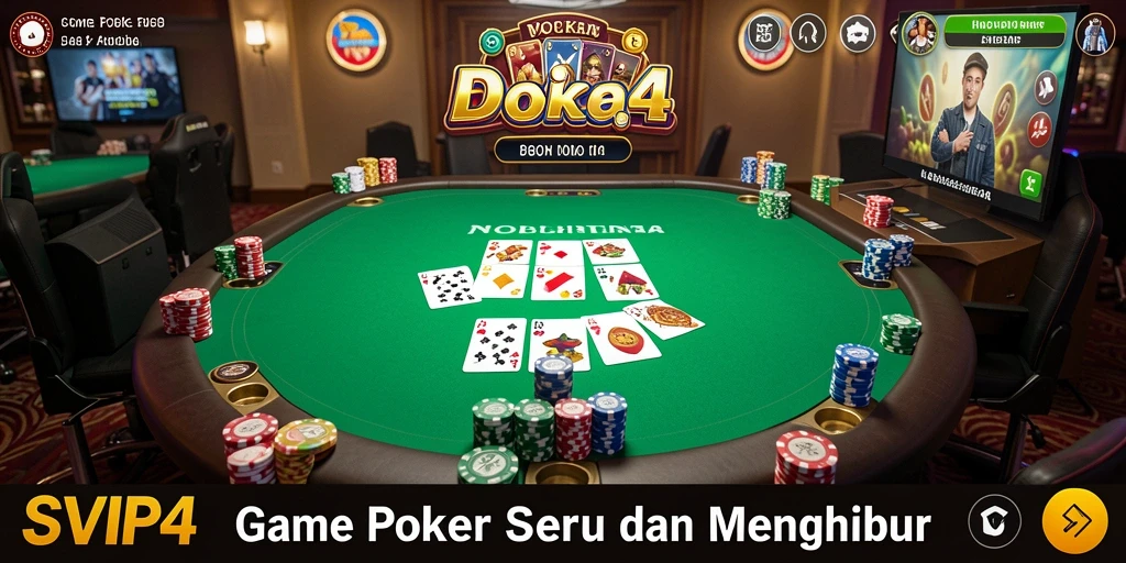 Tampilan gameplay Poker di SVIP4 yang seru dan mendebarkan.