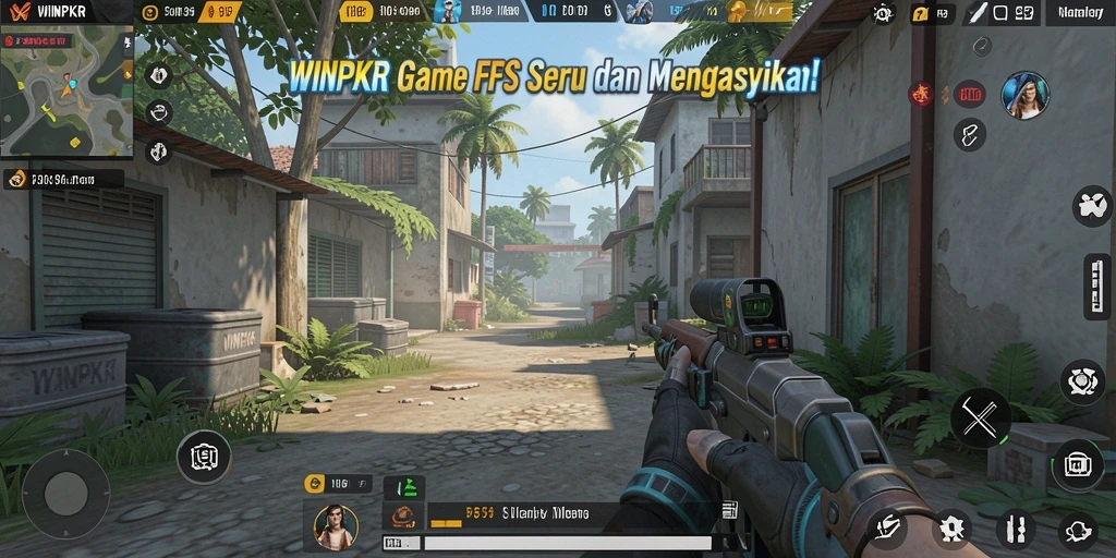 Screenshot WINPKR menampilkan aksi seru dalam gameplay FPS.