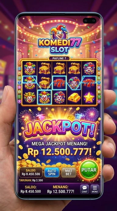 Screenshot aplikasi komedi77 menampilkan berbagai pilihan yang menarik.